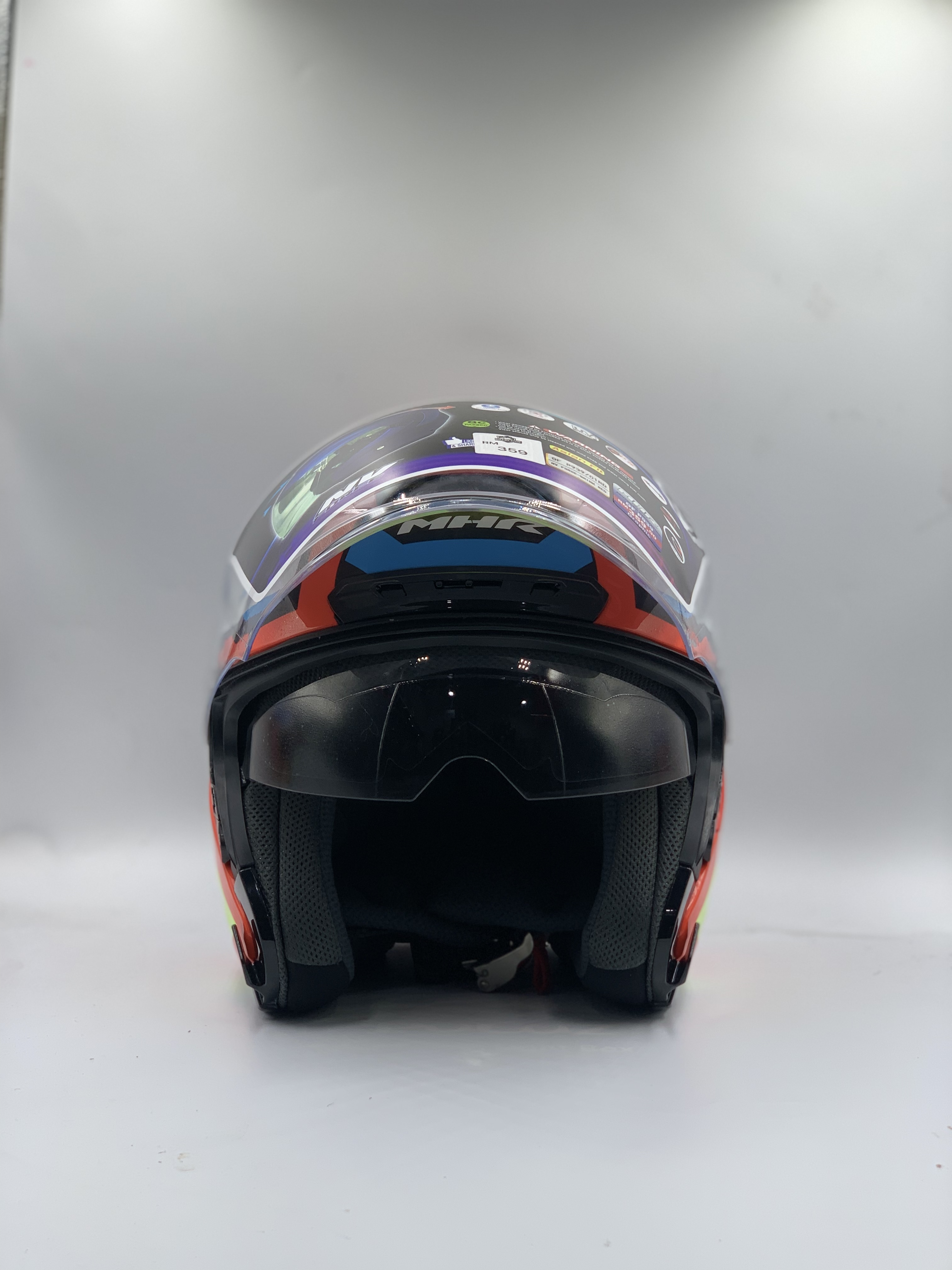 MHR Helmet Open Face BRINK RED GRAPHIC (SIRIM)